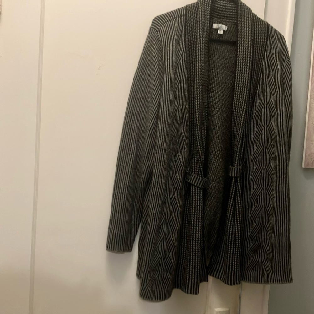Croft & Barrow Black and Gray Pea Coat